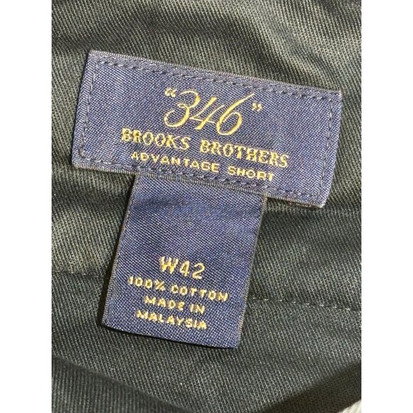 Brooks Brothers 346 Advantage Shorts Mens W42 100% Cotton Dark Grey Golf - Picture 3 of 6